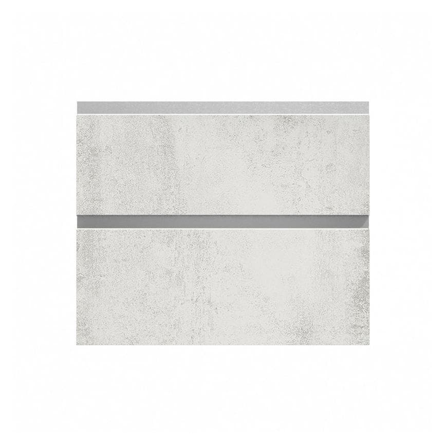 Hockley Textured White Stone 342mm x 900mm Pan Kitchen Drawer Unit Front View