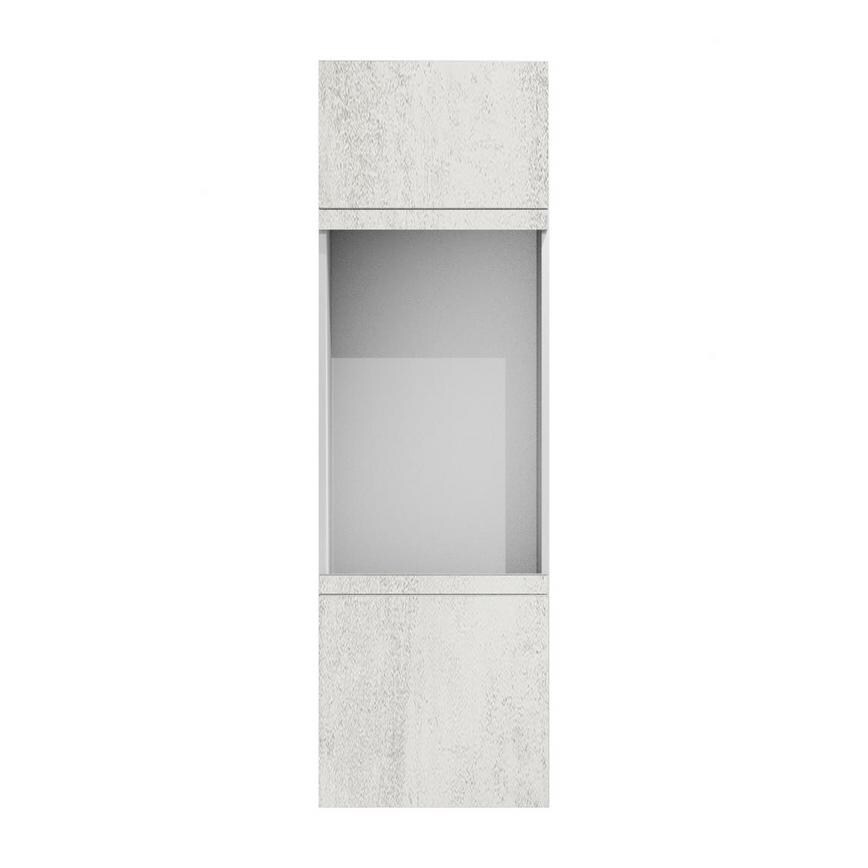 Hockley Textured White Stone 600mm x 600mm Full Height Appliance Tower Kitchen Door Unit Front View