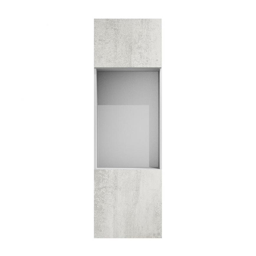 Hockley Textured White Stone 622mm x 600mm Full Height Appliance Tower Kitchen Door Unit Front View