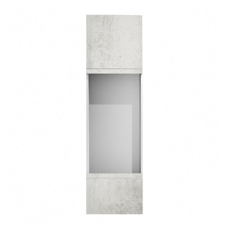 Hockley Textured White Stone 570mm x 600mm Tall Appliance Tower Kitchen Door Unit Front View