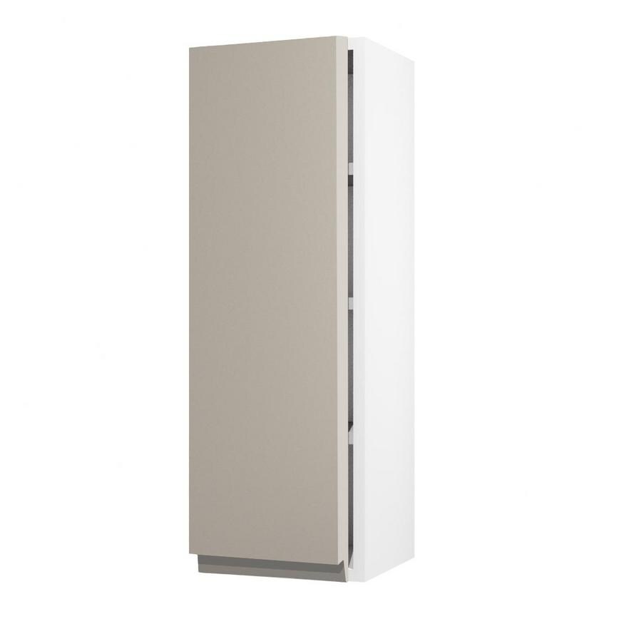 Clerkenwell Matt Metallic Titanium 900mm x 300mm Tall Kitchen Door Angled Open