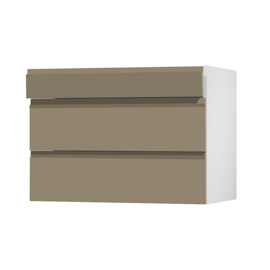 Clerkenwell Matt Metallic Bronze 160mm x 1000mm Kitchen Drawer Angled Open