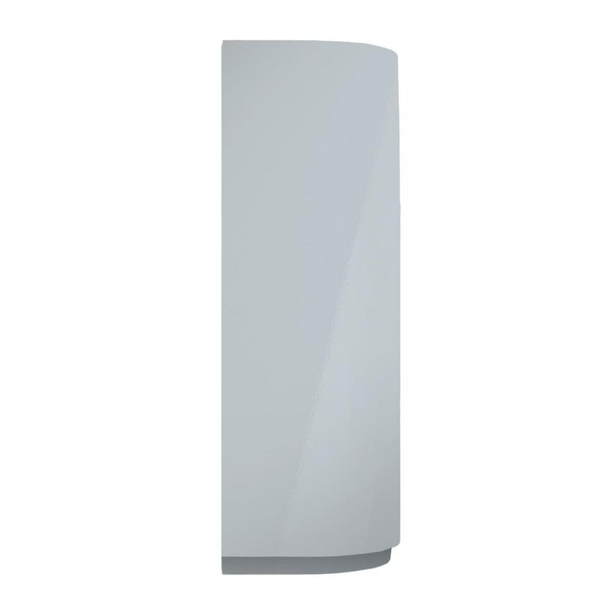 Clerkenwell Gloss Mist 900mm x 310mm Tall Curved Kitchen Door Angled Open
