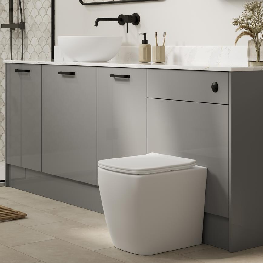 Greenwich Gloss Slate Grey Bathroom Main Set Shot