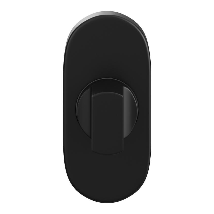 Matt Black Oval Bathroom Thumbturn and Release   