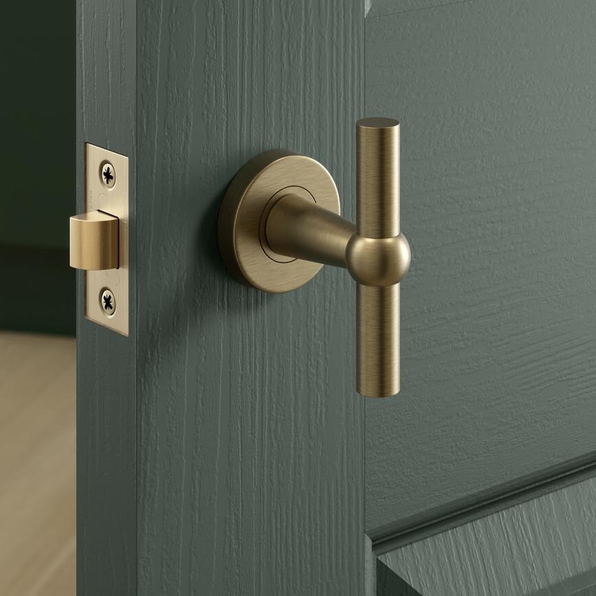 Fuller and Forge Como T Bar Knob Handle Ant Brass
