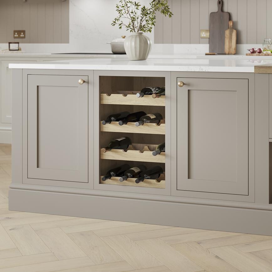 Ilfracombe Mushroom & Porcelain Decorative Plinth & 500 In-frame Base Wine Rack Shelf
