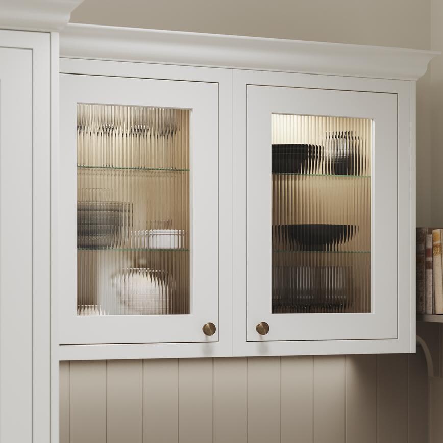 Ilfracombe Mushroom & Porcelain FlutedWallUnit