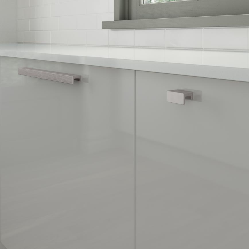 Brushed Nickle Mounted Trim Handles