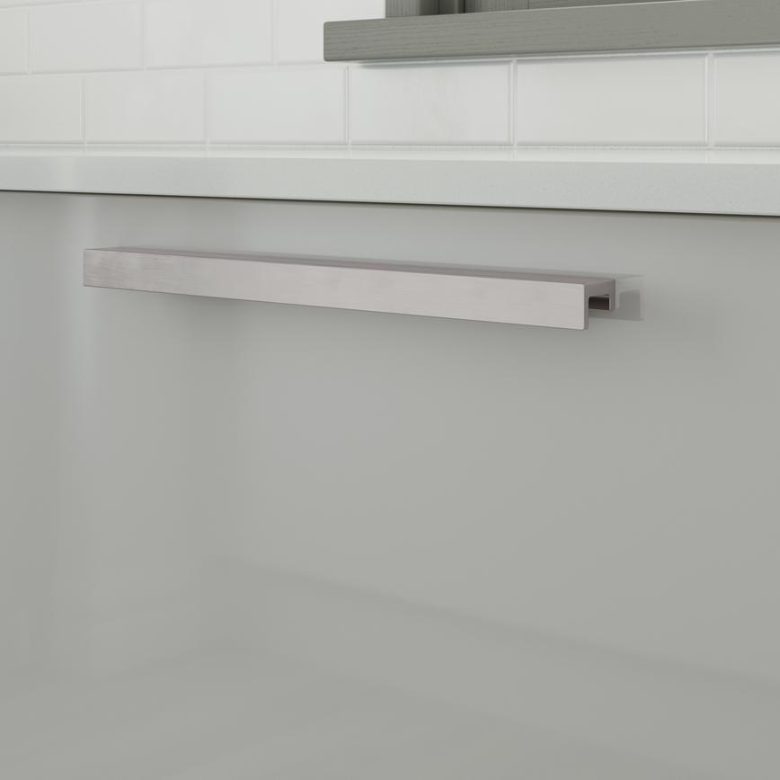 Mounted Trim handle in brushed nickel