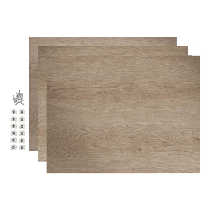 Natural Oak Tower Unit Shelf Pack 600mm (Pack of 3)