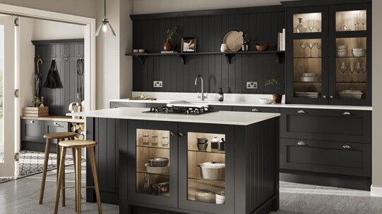 Chilcomb Charcoal Main Kitchen Set Shot 