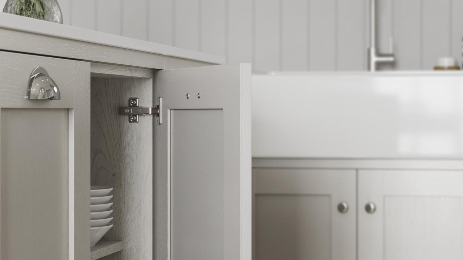 Chilcomb Dove Grey Inframe Cabinet Cameo