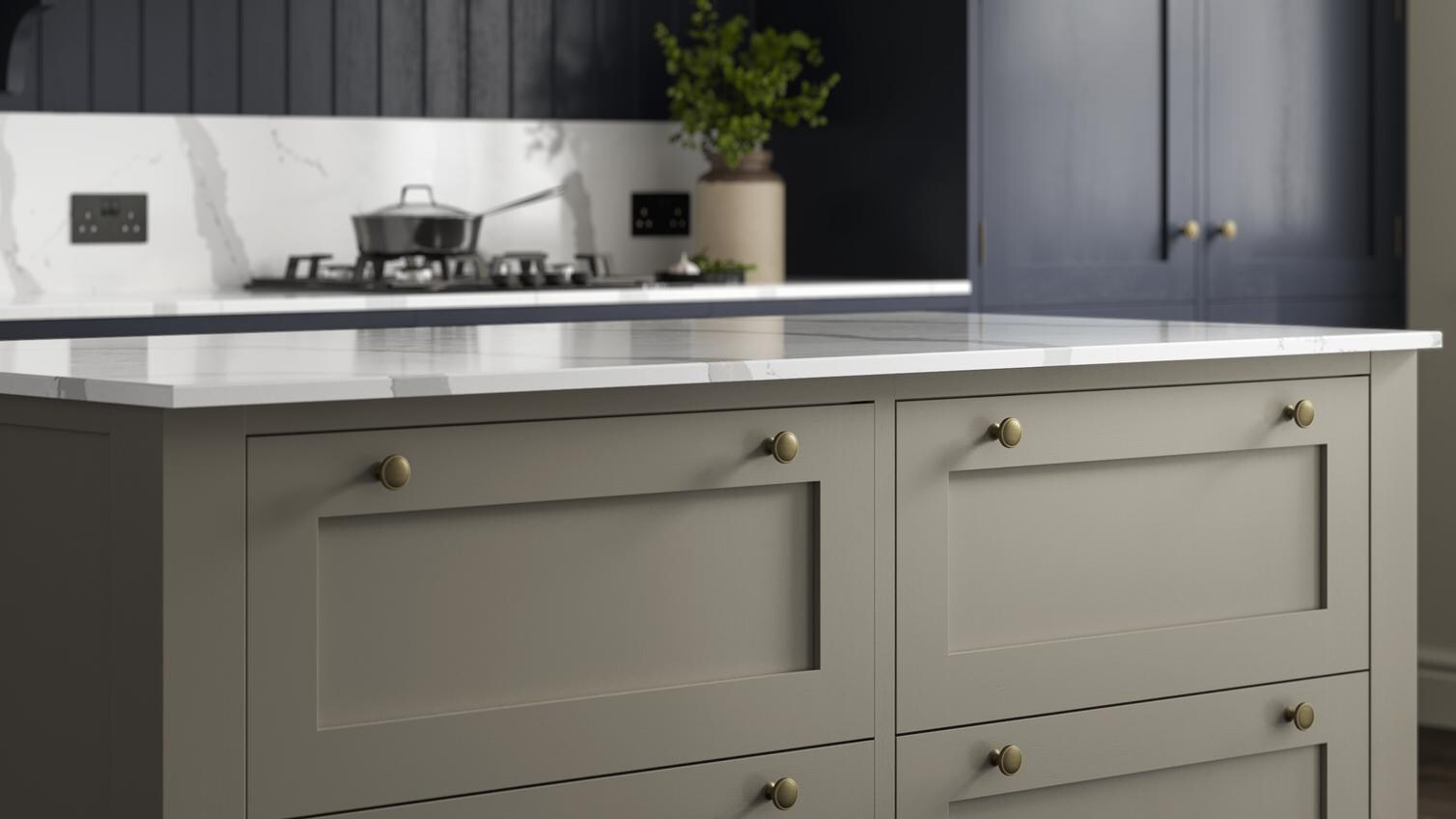 Chilcomb pebble island with navy in-frame