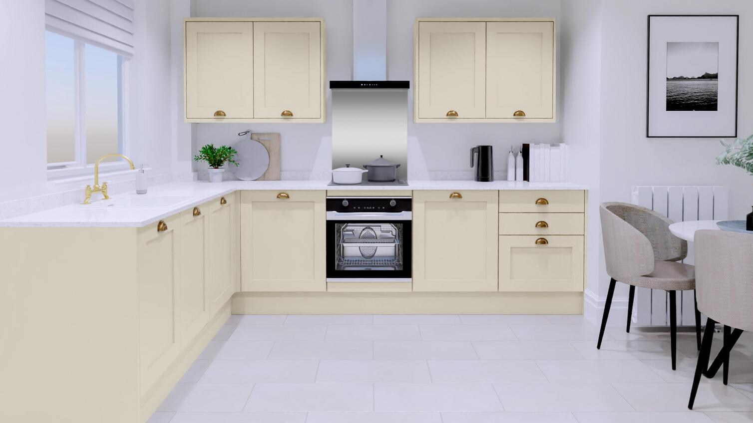 Chilcomb Paint To Order Linen EKES L Shaped
