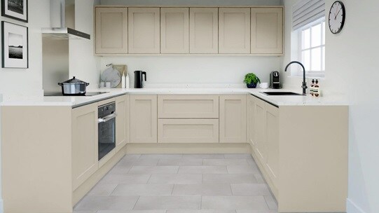 Chilcomb Linen Handleless EKES Set Shot U Shape