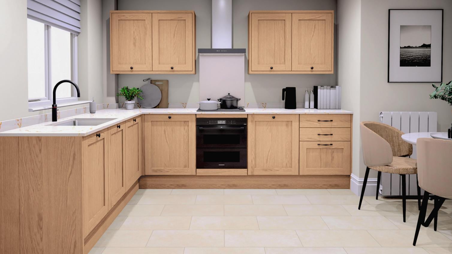 Chilcomb Oak EKES L Shape