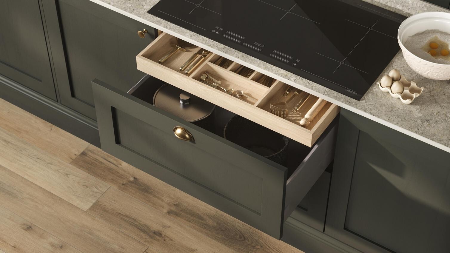Chilcomb Ash Green StorageCutlery