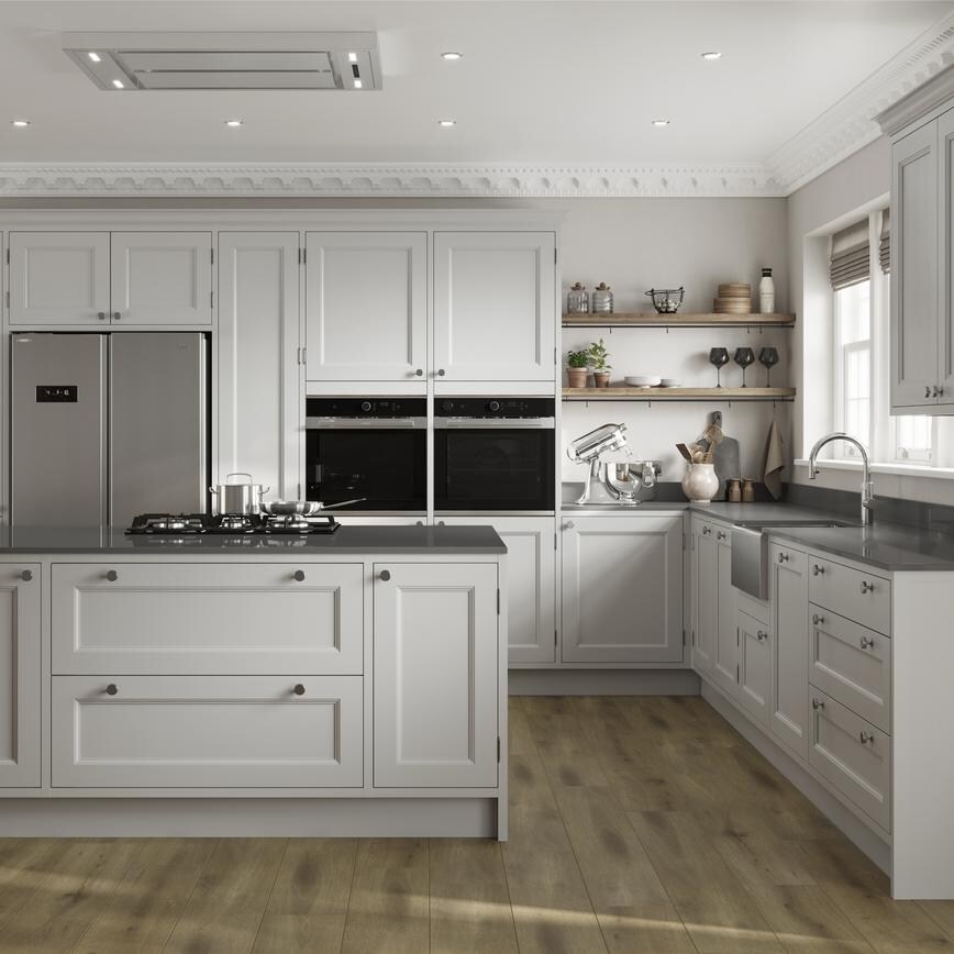 Elmbridge Dove Grey In Frame Main Kitchen Set Shot 