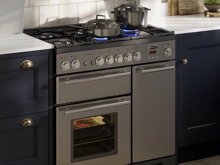 Elmbridge Navy and Dove Grey Inframe Oven Cameo