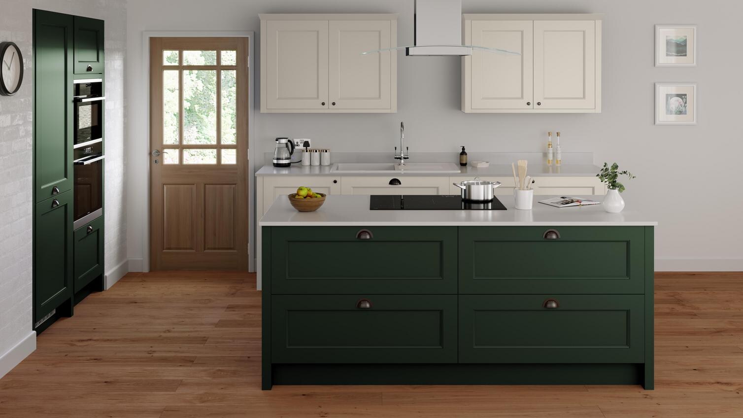 Elmbridge PTO FirGreen Porcelain EKES Island