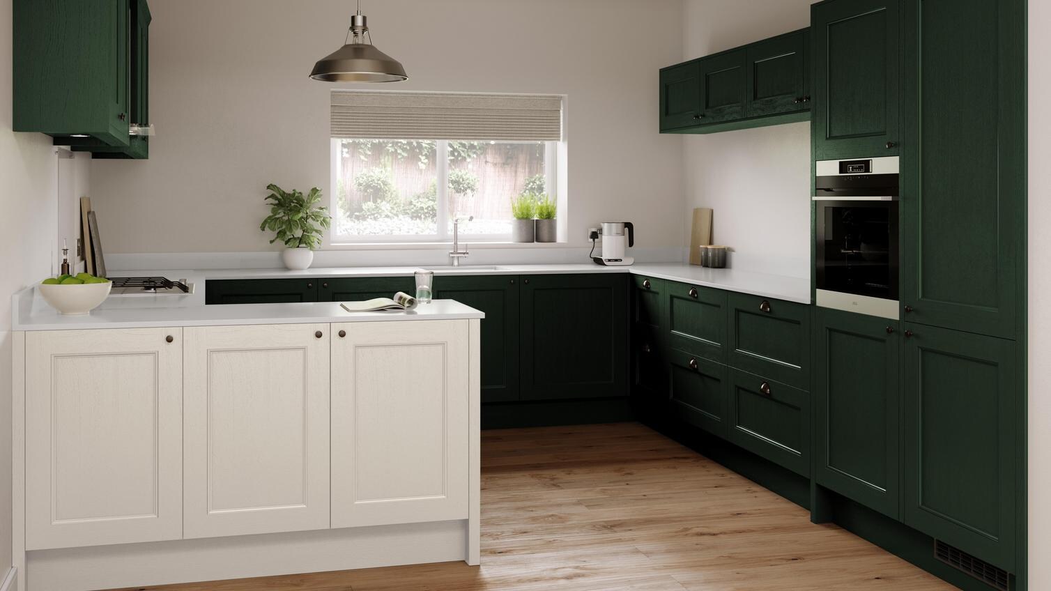 Elmbridge PTO Fir Green and Porcelain EKES Peninsula