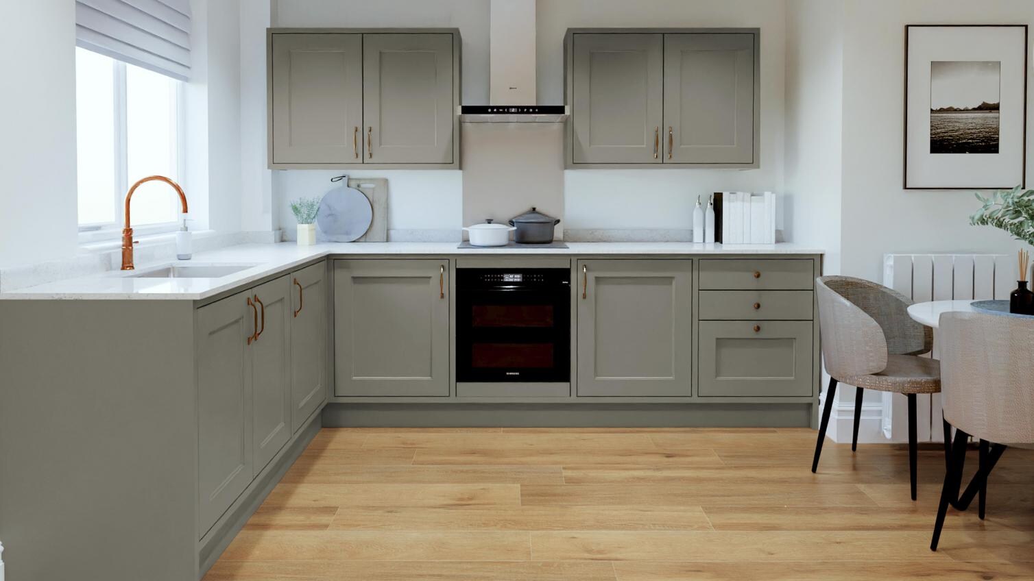 Elmbridge Estate Green Inframe EKES L Shaped