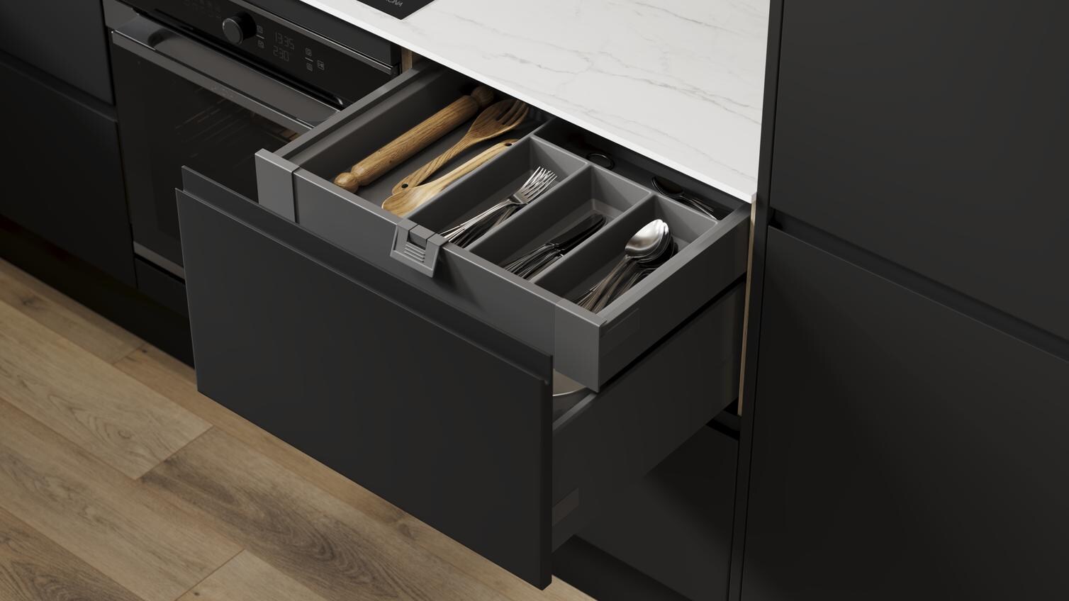 Clerkenwell Super Matt Black Storage Drawer