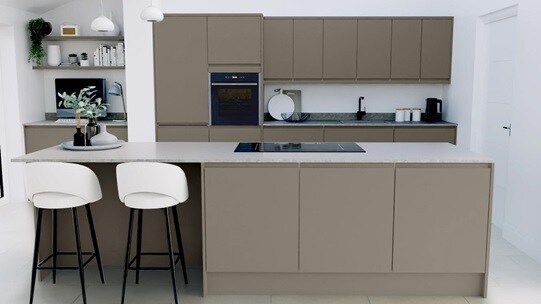 Clerkenwell Gloss Sand Grey EKES Island