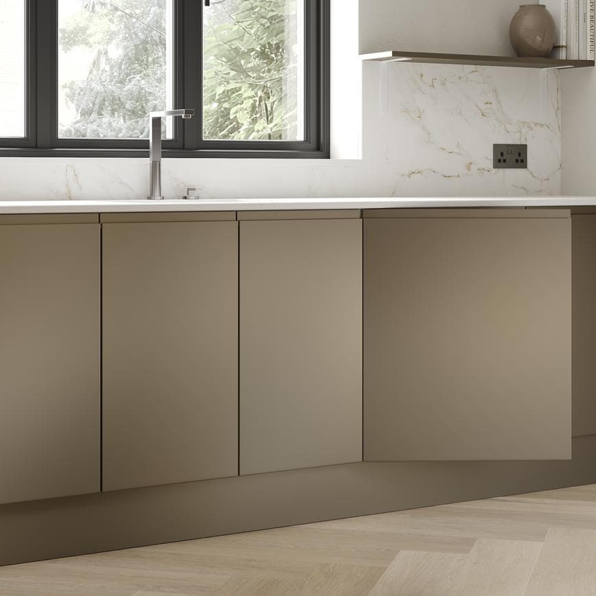 Clerkenwell Matt Metallic Bronze & Super Matt Sandstone Bank Of Frontals