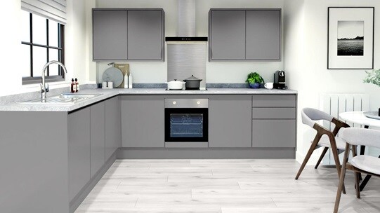 Greenwich Slate Grey Linear EKES LShape