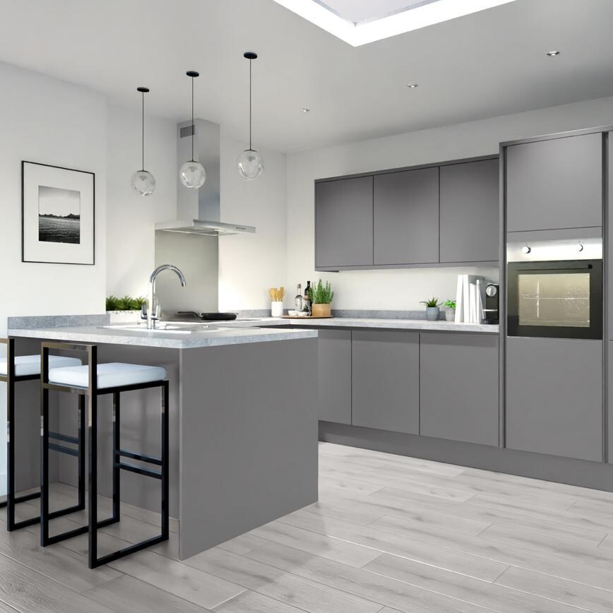 Greenwich Slate Grey Linear EKES Peninsula