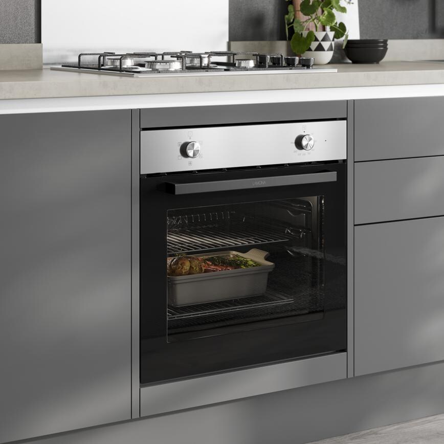 Greenwich Slate Grey Handleless Oven Cameo