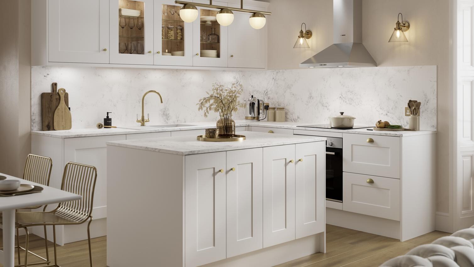 Chelford White Main Kitchen Set Shot 