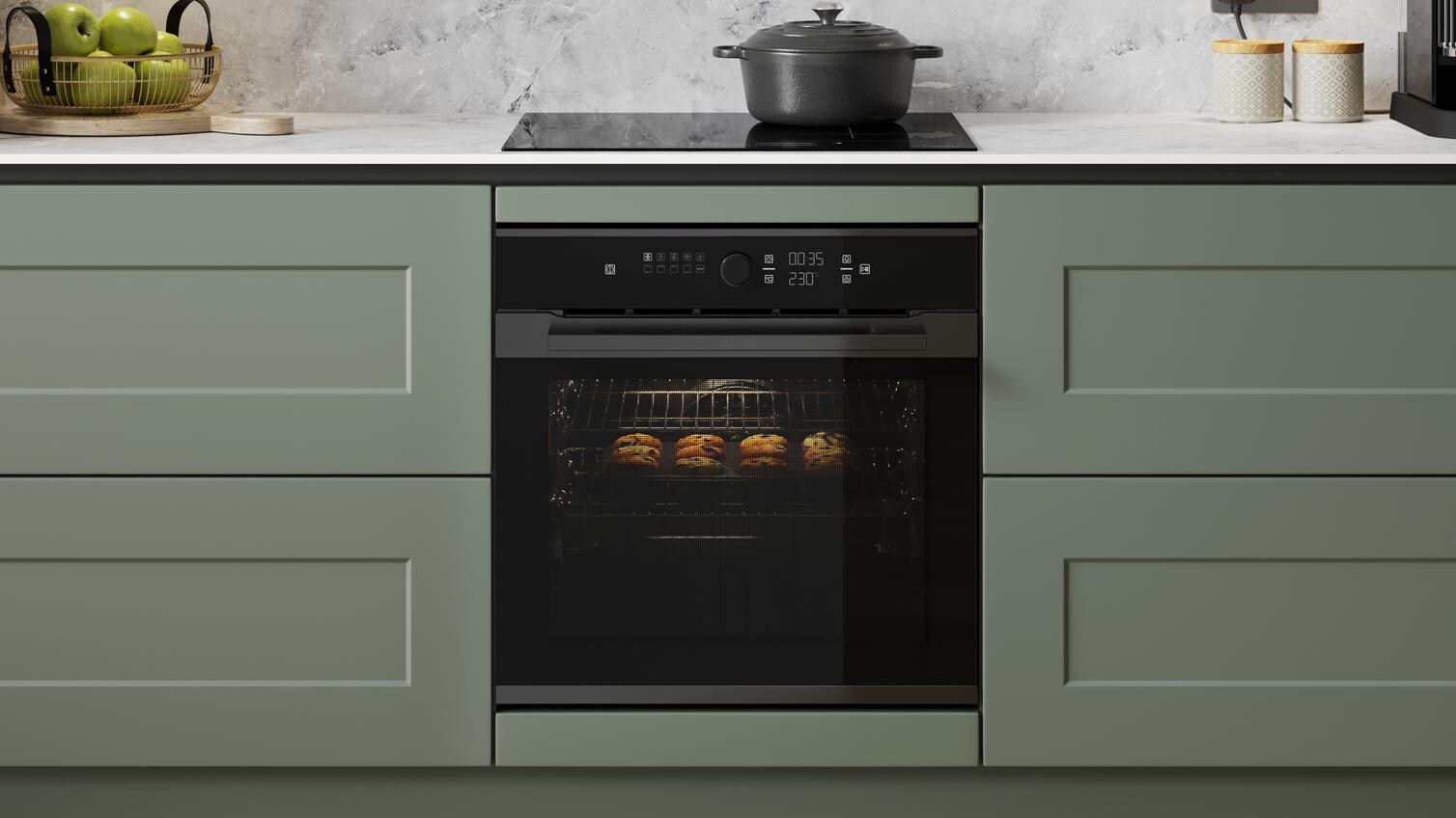 Chelford Reed Green Handleless C3-Appliance 