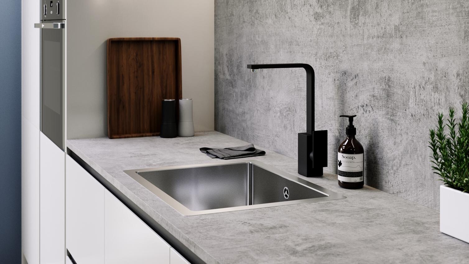 Balham Gloss Grey - Sink (WK29)