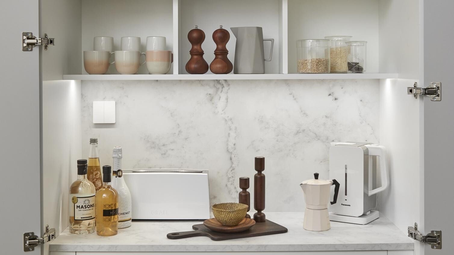 Hockley Super Matt Dove Grey Bespoke Larder Unit