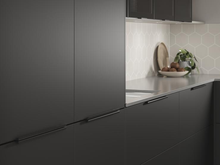 Hockley Super Matt Charcoal Base Cabinet Run