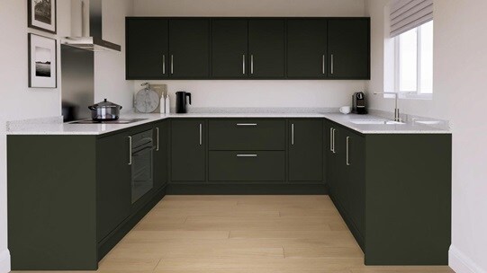 Hockley Super Matt Fir Green EKES In Frame U Shape
