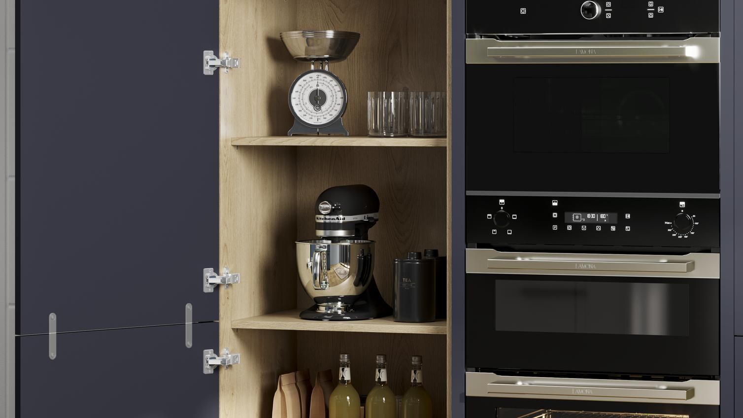 Hockley Super Matt Navy In-Frame Storage Cameo