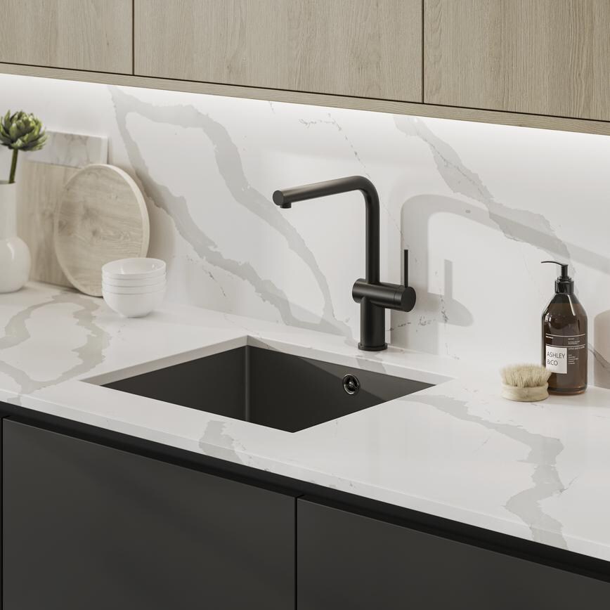 Hockley Textures Oak Sink and Tap Cameo