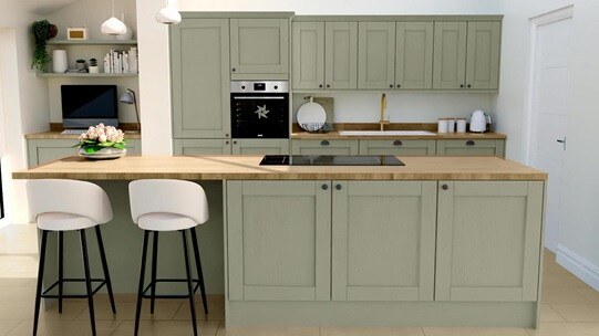 Halesworth Sage Green EKES Island