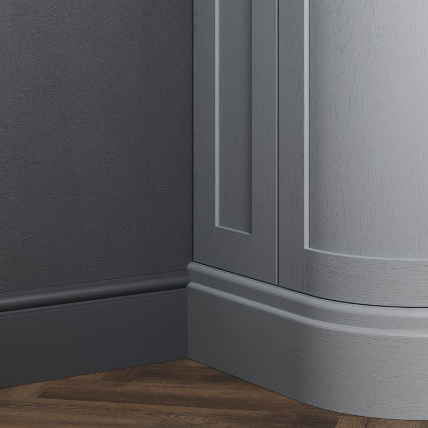 Halesworth Dusk Blue Curved Corner Cabinet