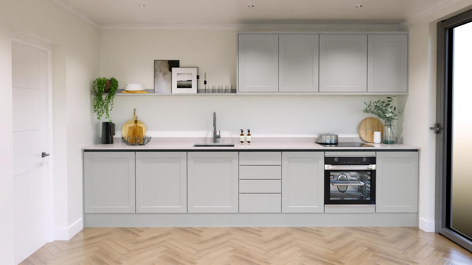 Frome Dove Grey Handleless EKES SingleWall