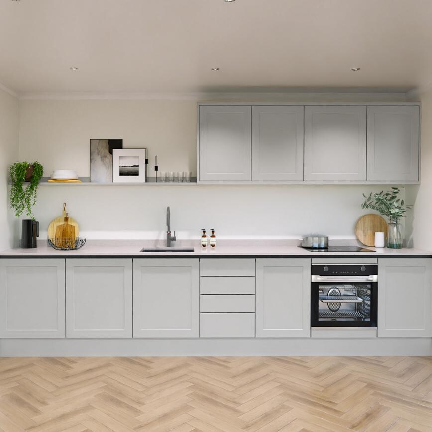 Frome Dove Grey Handleless EKES SingleWall