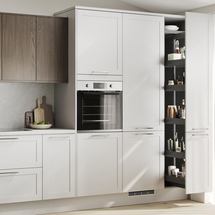 Frome Dove Grey & Hockley Textures Dark Oak TowerStorage