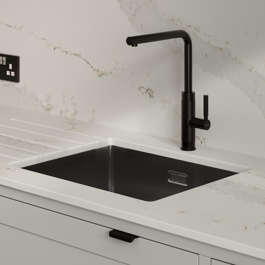Frome Dove Grey Inframe Sink & Tap 
