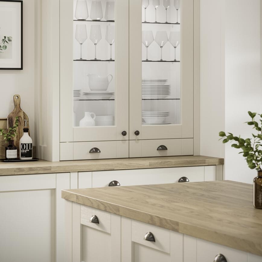 Fairford Antique White Island and Dresser