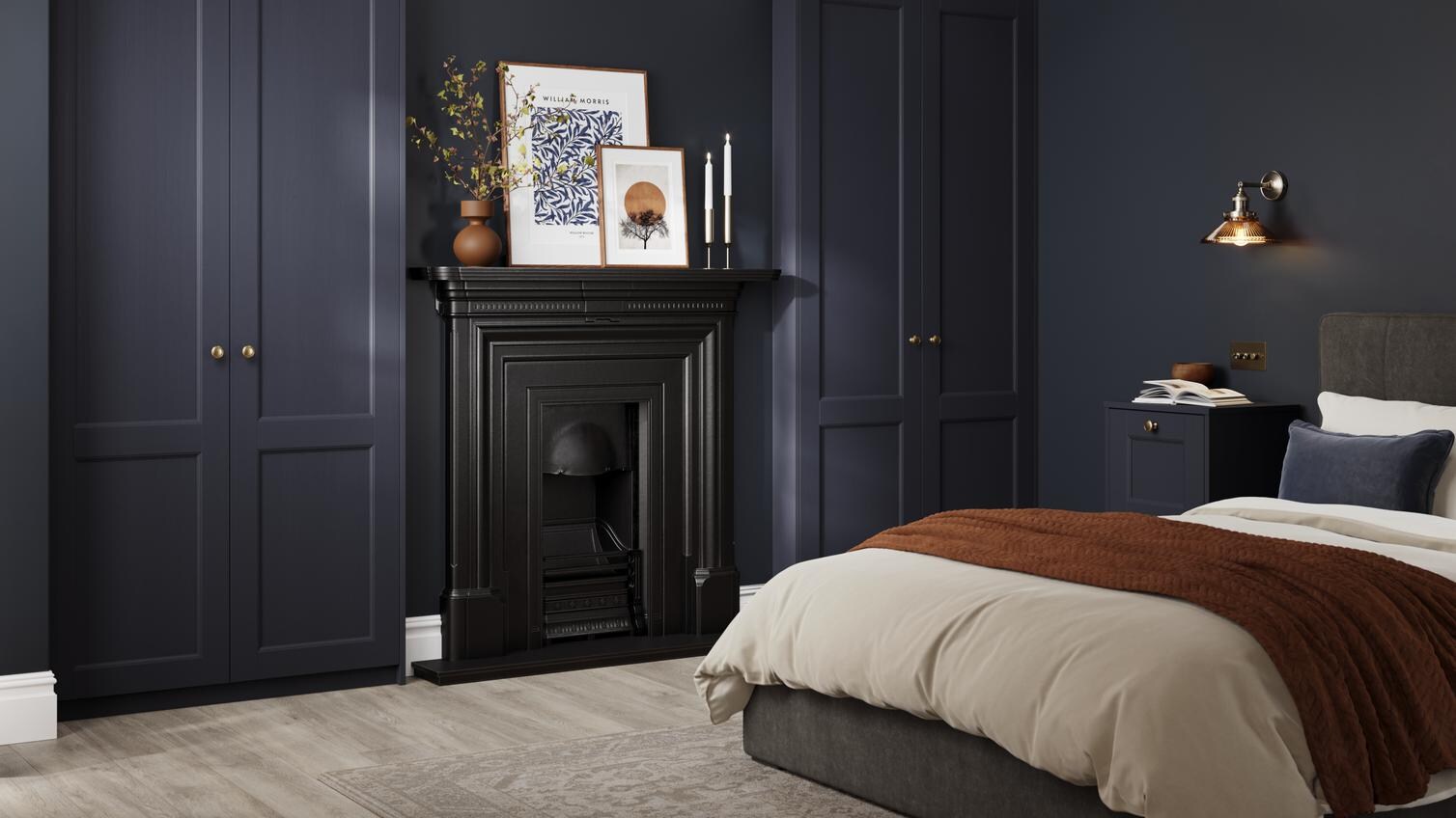 Bridgemere Navy Bedroom Built In Full Hight Warderobe 
