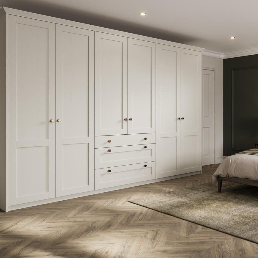 Halesworth Porcelain Main Set Shot Single Wall Warderobe With Drawers
